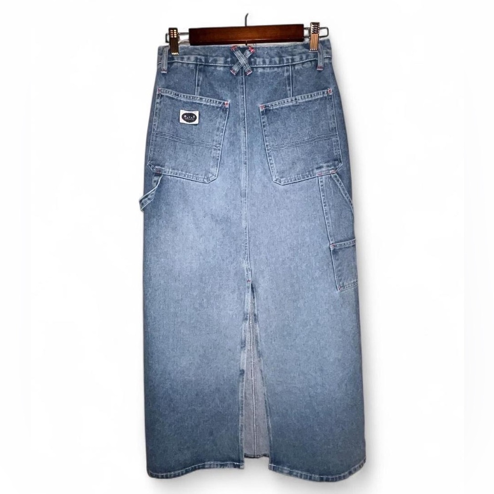 RARE Y2K Utility Maxi Jean Skirt